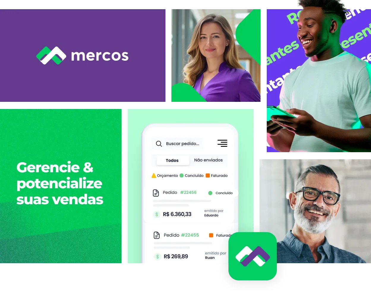 Aplicações da marca Mercos